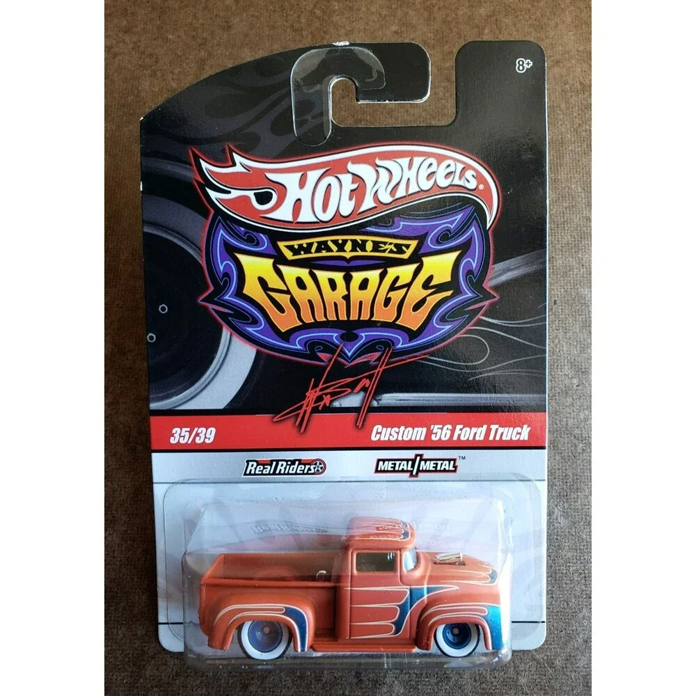 2010 Hot Wheels CUSTOM '56 FORD TRUCK Flat Orange WAYNE'S GARAGE 35/39 1:64 WWRR